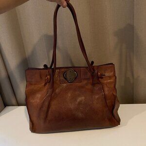 Paolo‎ Masi Genuine Leather Brown Tote Bag Made in Italy 12x13